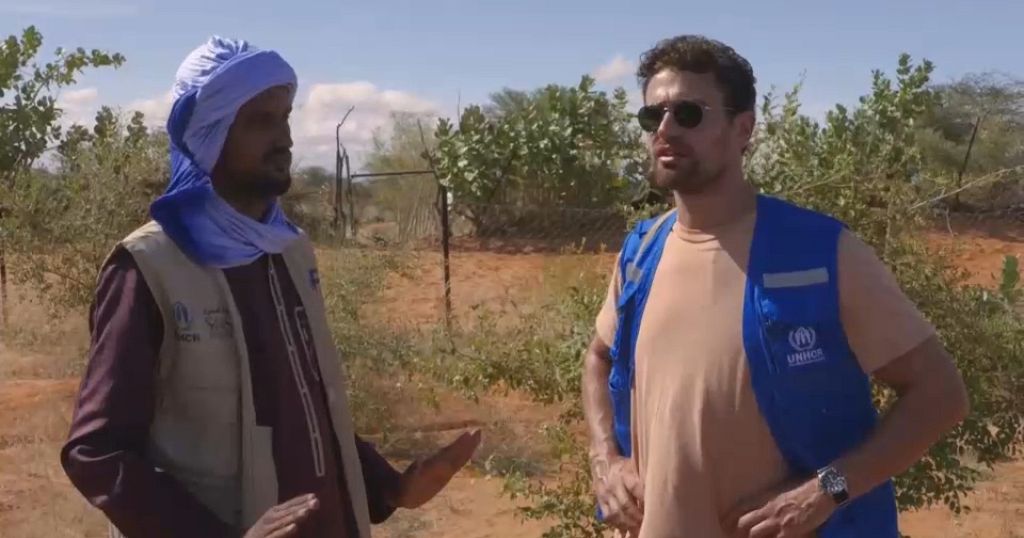 UNHCR Goodwil Ambassador Theo James visits Mbera refugee camp ahead of COP29