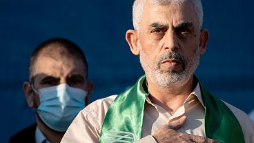 Yahya Sinwar, Palestinian leader of Hamas in the Gaza Strip, 24 May 2021 Yahya Sinwar, Palestinian leader of Hamas in the Gaza Strip, 24 May 2021