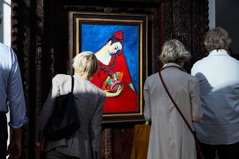 "Danseuse espagnole" d'Alexej von Jawlensky, exposée sur le stand de Landau Fine Art à Art Basel.