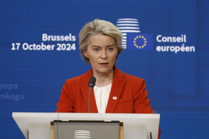 Ursula von der Leyen a csütörtöki EU-csúcson, Brüsszelben