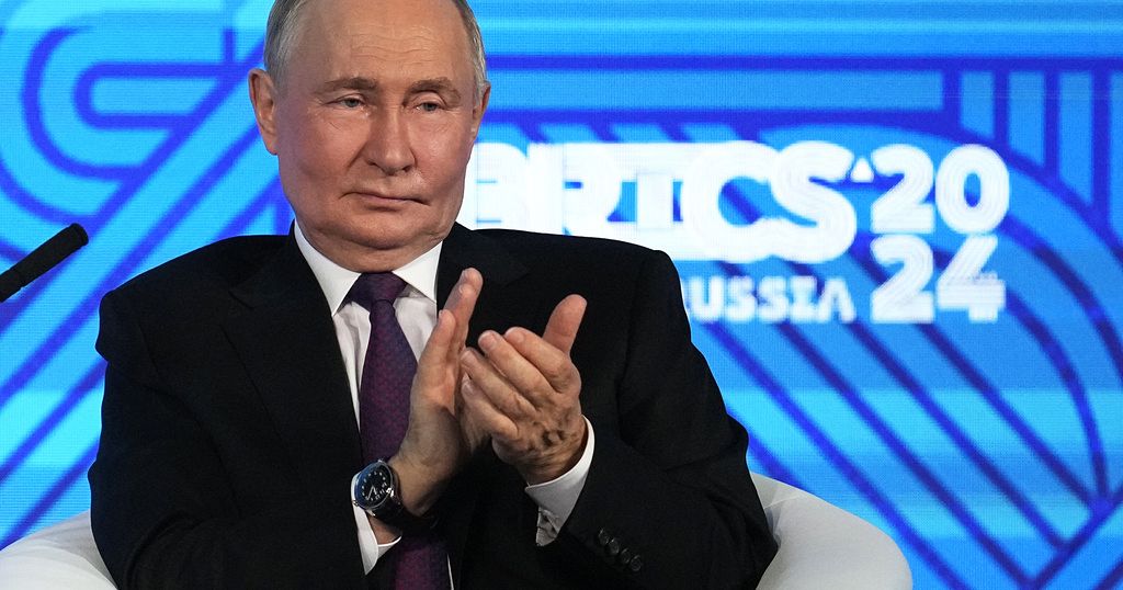 Russia’s Putin praises economic growth of BRICS countries, says they are exceeding G7