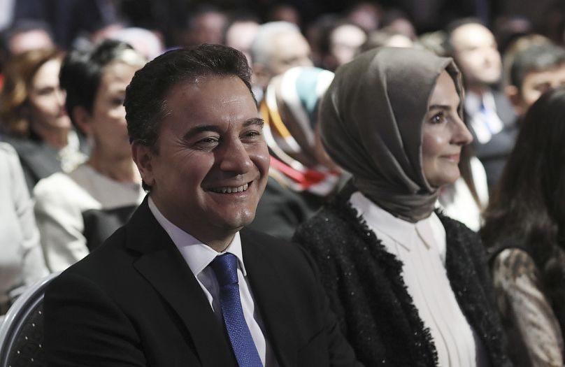 Ali Babacan ile eşi Ülkü Babacan, başkent Ankara'da düzenlenen DEVA Partisi'nin lansmanında, 11 Mart 2020