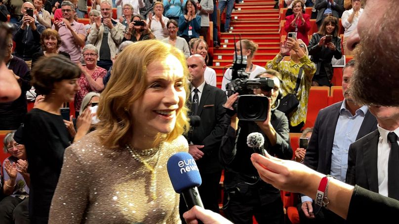 Euronews Culture avec Isabelle Huppert lors de la cérémonie de remise des prix