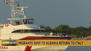 Les migrants envoyés en Albanie retournent en Italie