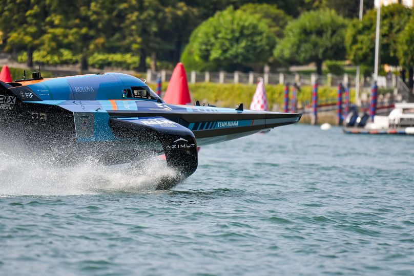 Team Miami's RaceBird at the E1 Lake Como race