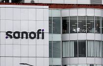 Sanofi logo in Vitry sur Seine, east of Paris. 17 October 2024.