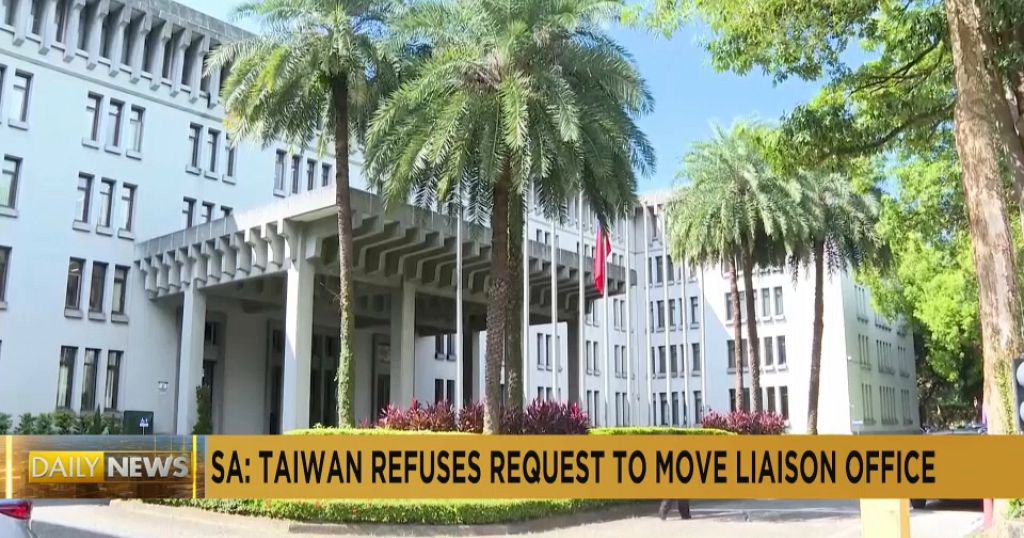 South Africa’s call for Taiwan office move faces rejection