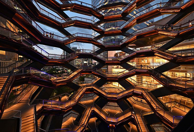View from inside "The Vessel", 2019. 