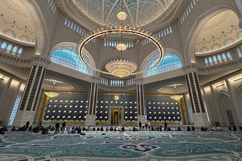 The men's prayer room, Astana Grand Mosque