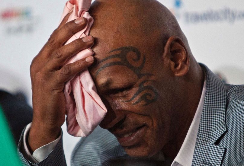 Mike Tyson egy mexikói sajtóértekezleten, 2012-ben