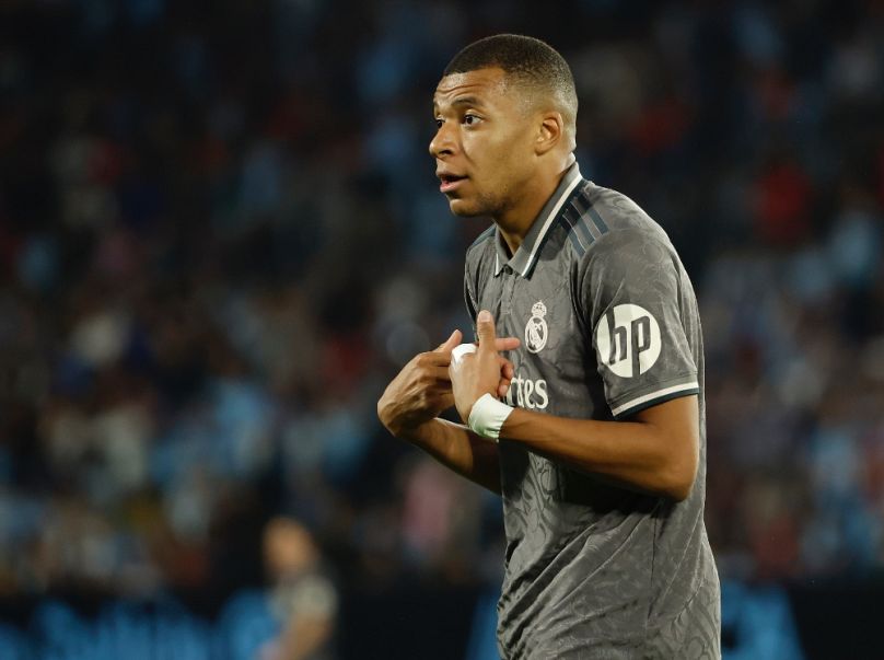Kylian Mbappé a Real Madrid színeiben a Celta elleni meccsen, 2024. október 19-én