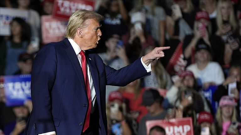 Republican presidential nominee and former US President Donald Trump 