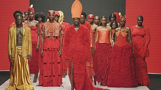 Afrobeats superstar, Davido, struts the catwalk at Lagos Fashion Week