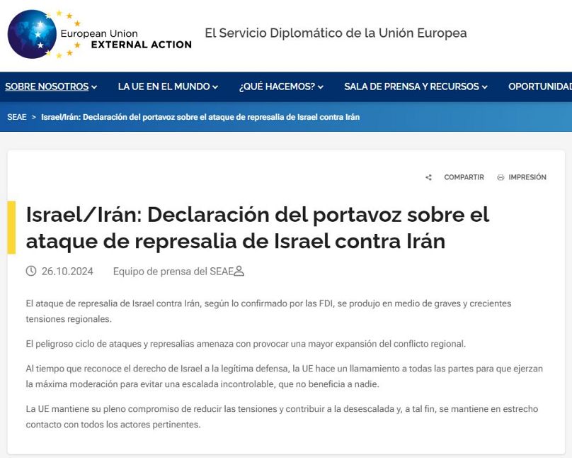 Comunicado de European Union External Action