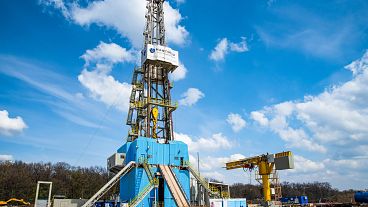 A Naftogaz drilling rig. A Naftogaz drilling rig.