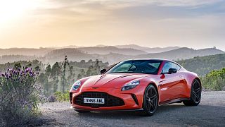 A parked Aston Martin car