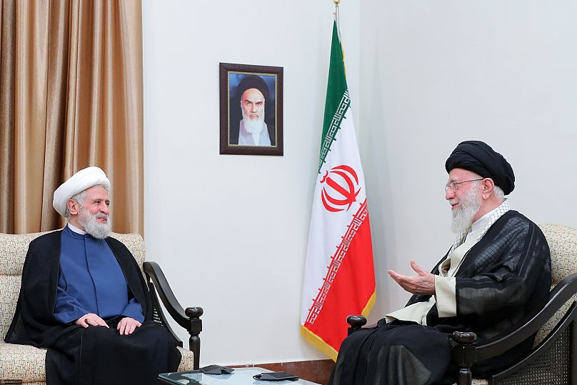دیدار خامنه‌ای و نعیم قاسم 