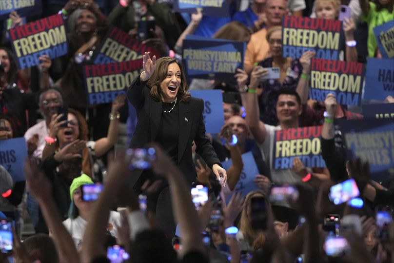 Harris a Freedom Rally rendezvényén, 2024 október