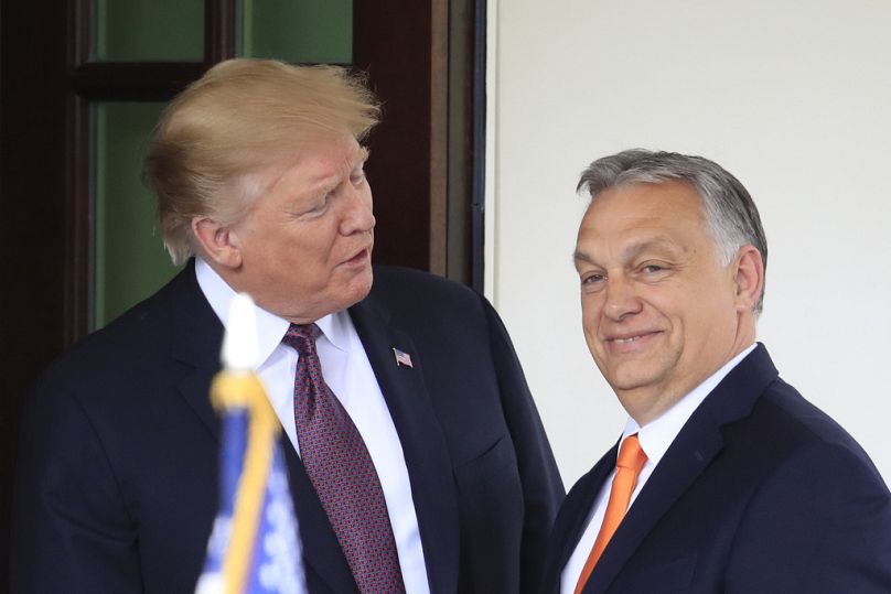 Donald Trump welcomes Hungarian Prime Minister Viktor Orbán to the White House, May 2019.