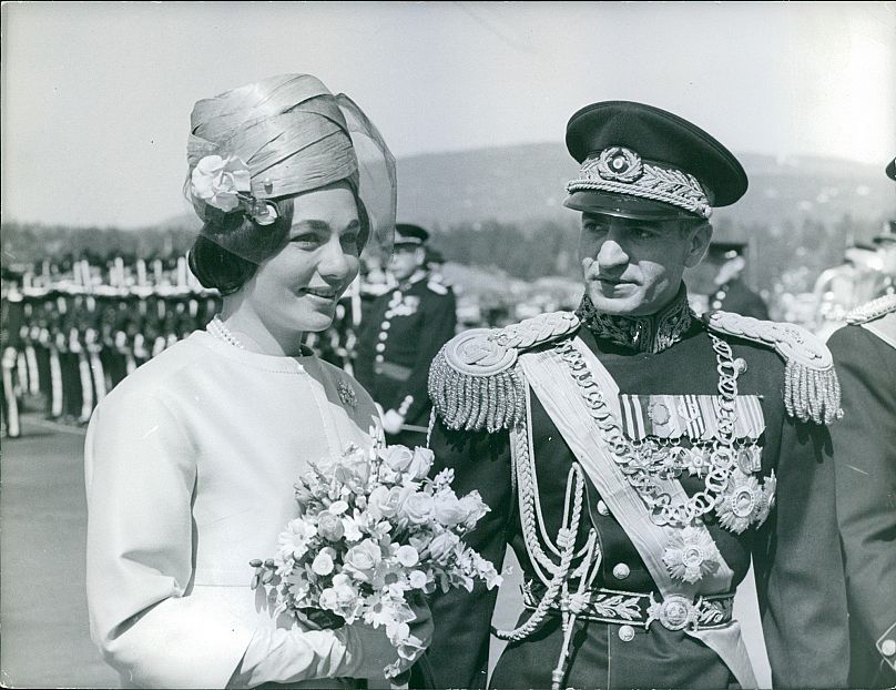 Reza Pahlavi iráni uralkodó és felesége