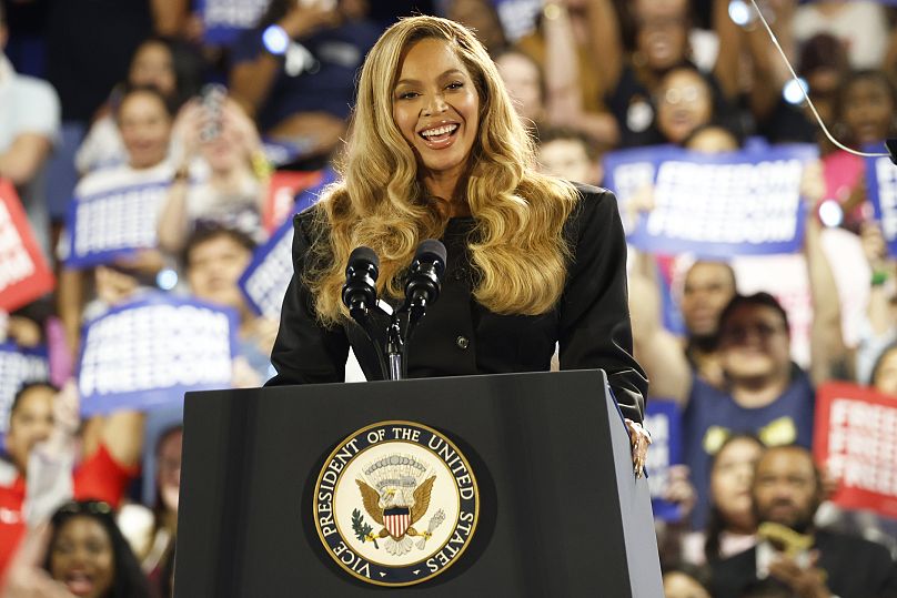 Beyoncé no comício de Kamala Harris