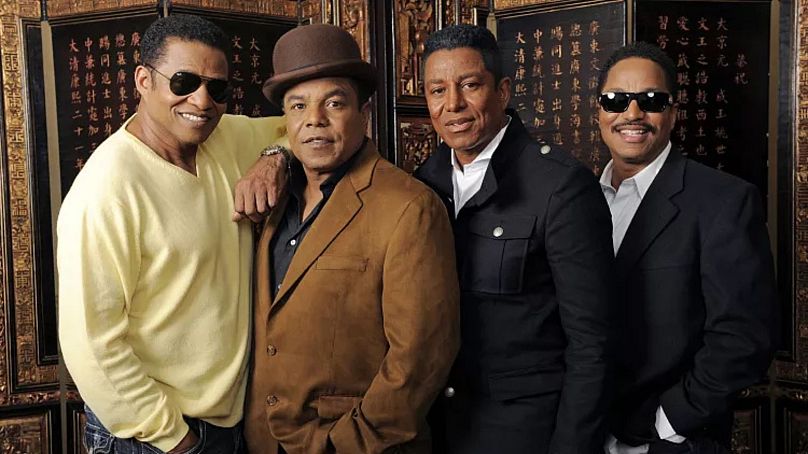 From left, brothers Jackie Jackson, Tito Jackson, Jermaine Jackson and Marlon Jackson pose for a portrait together - 9 December 2009