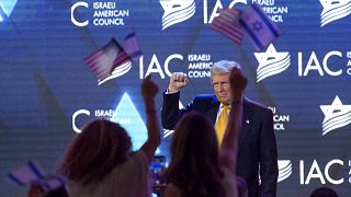 Donald Trump at the Israeli American Council 9th Annual National Summit at the Washington Hilton in Washington.