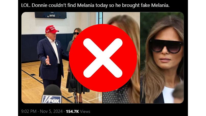 No hay evidencia de que Melania Trump haya usado un doble de cuerpo