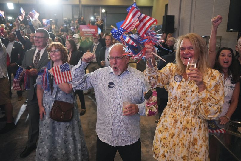 La festa per il candidato repubblicano al Senato della Pennsylvania David McCormick, Pittsburgh 5 novembre 2024