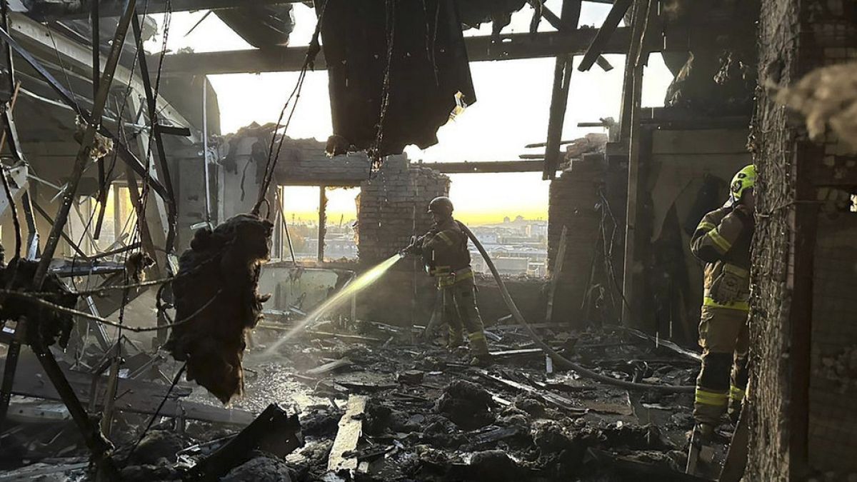 Russia blasts Kyiv with eight-hour drone barrage as war nears 1,000-day mark | Euronews