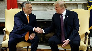 Il primo ministro ungherese Viktor Orban assieme all'allora presidente degli Stati Uniti Donald Trump, 13 maggio 2019 