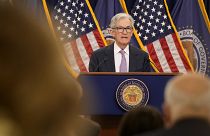 Federal Reserve Board Chairman Jerome Powell speaks during a news conference at the Federal Reserve in Washington. 7 November 2024.