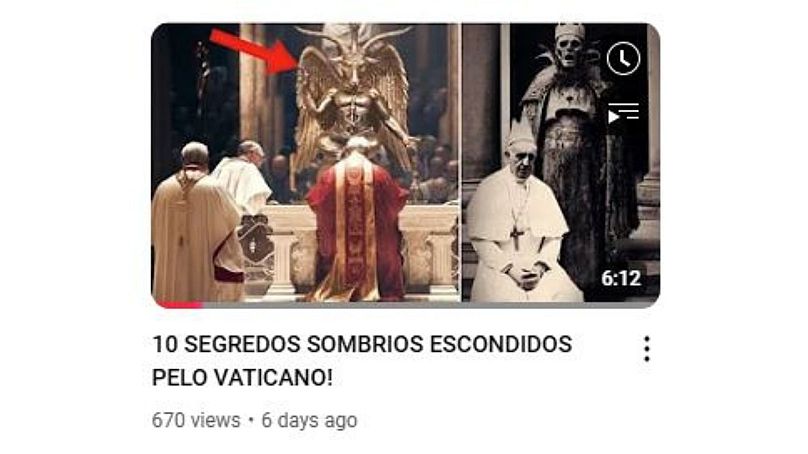 Sometimes the image is used as the thumbnail for conspiratorial videos