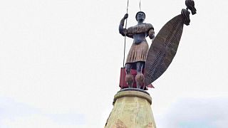 South Africa unveils improved King Shaka statue at Durban airport