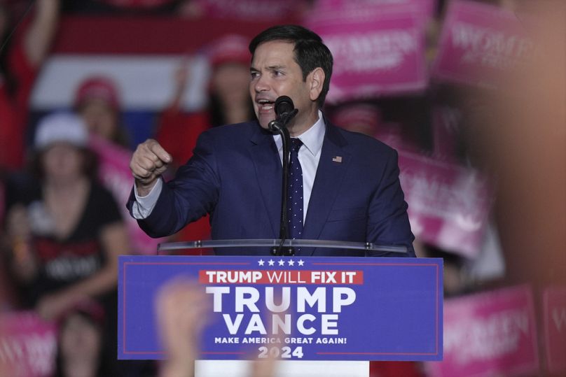 Marco Rubio a republikánusok utolsó kampánygyűlésén Pennsylvaniában,  2024 november 4.