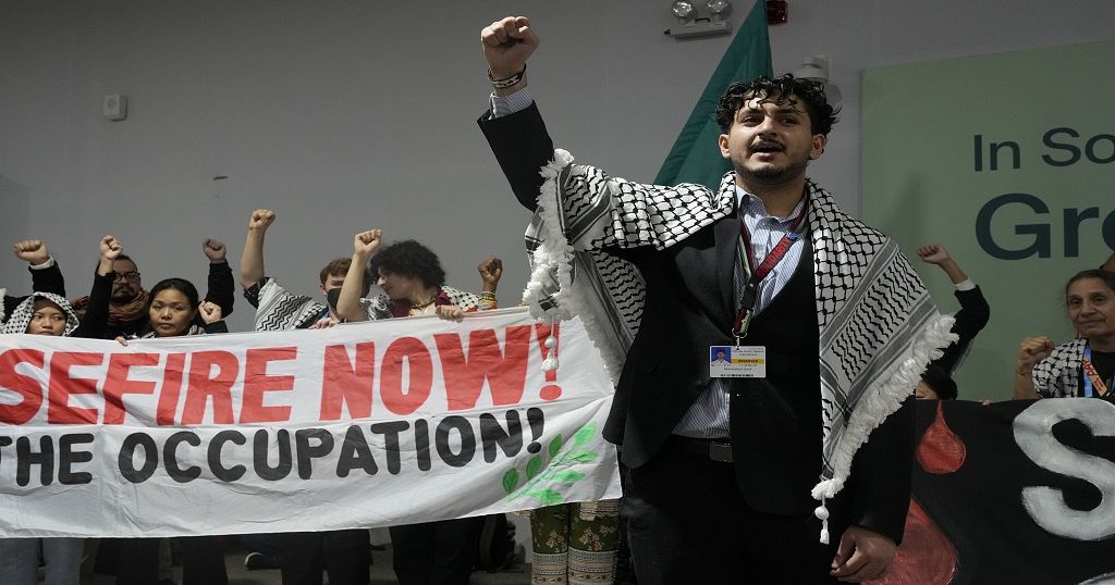 Baku: Protesters call for Gaza ceasefire during opening of COP29