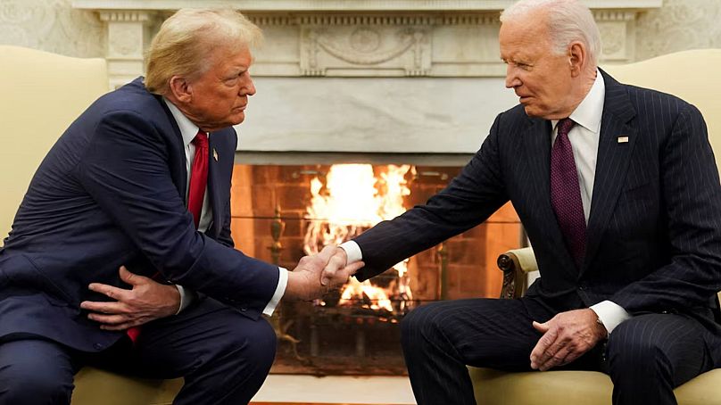 Trump és Biden a Fehér Házban, 2024 november 13.