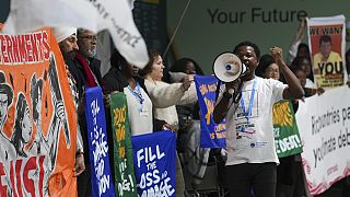 Protesters demand rich countries pay fair share in climate finance amid COP29 negotiations