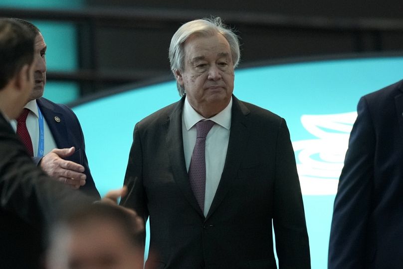 Antonio Guterres ENSZ-főtitkár a COP29-en