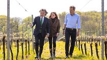 The Taittingers z Patrickiem McGrathem MW w Domaine Evremond w Chilham, Kent