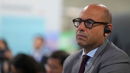 Simon Stiell, United Nations climate chief, attends a session at the China Pavilion at the COP29 UN Climate Summit, 15 November 2024, in Baku, Azerbaijan. 