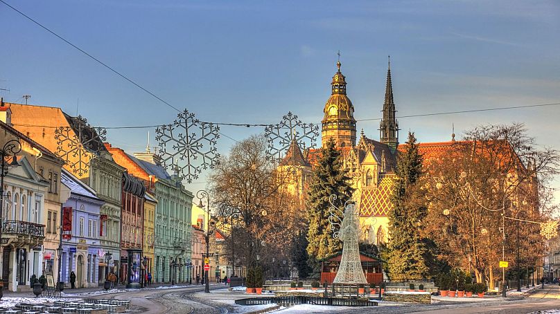 Expect Kosice in Slovakia to have frosting of snow