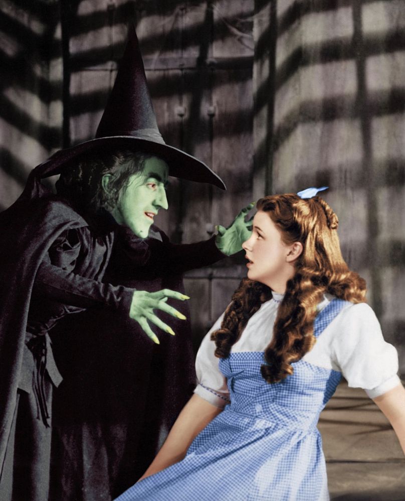 Margaret Hamilton and Judy Garland in 'The Wizard of Oz'. 