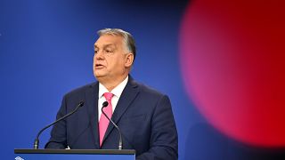 Hungary's Prime Minister Viktor Orban speaks during a press conference in Budapest , Hungary, Thursday, Nov. 7, 2024.