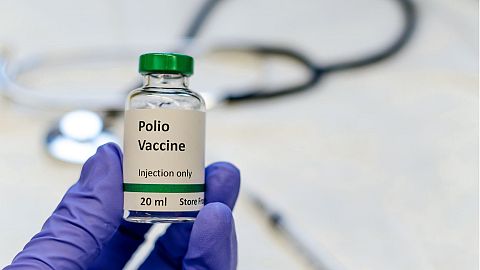 A polio vaccine is shown.