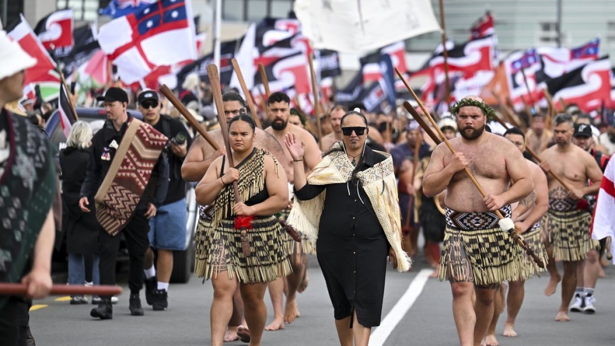 Historic Maori rights demonstration in New Zealand draws 35,000 people