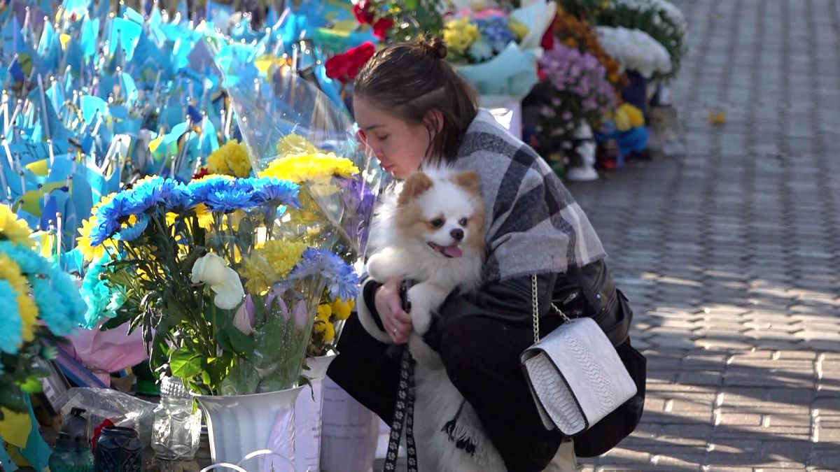 No comment: Ukrainians in Maidan Square commemorate fallen and missing soldiers