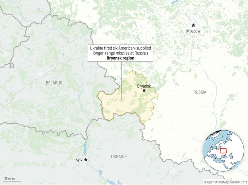 Brjanszk régió térképe