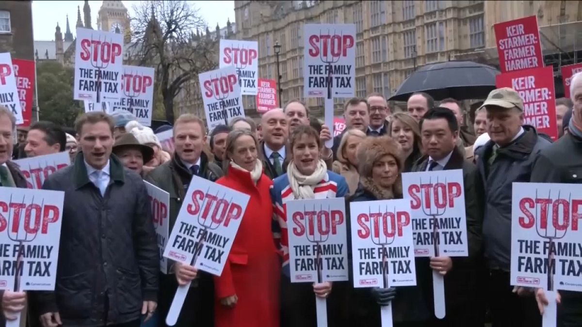 Thousands of UK farmers descend on Parliament to protest against