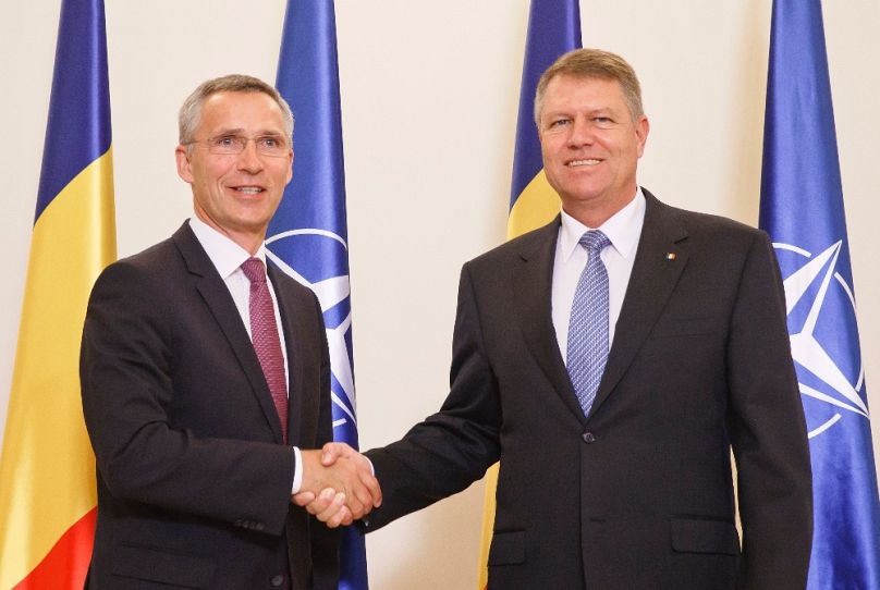 Jens Stoltenberg NATO-főtitkár és Klaus Iohannis bukaresti találkozója, 2015 júliusában